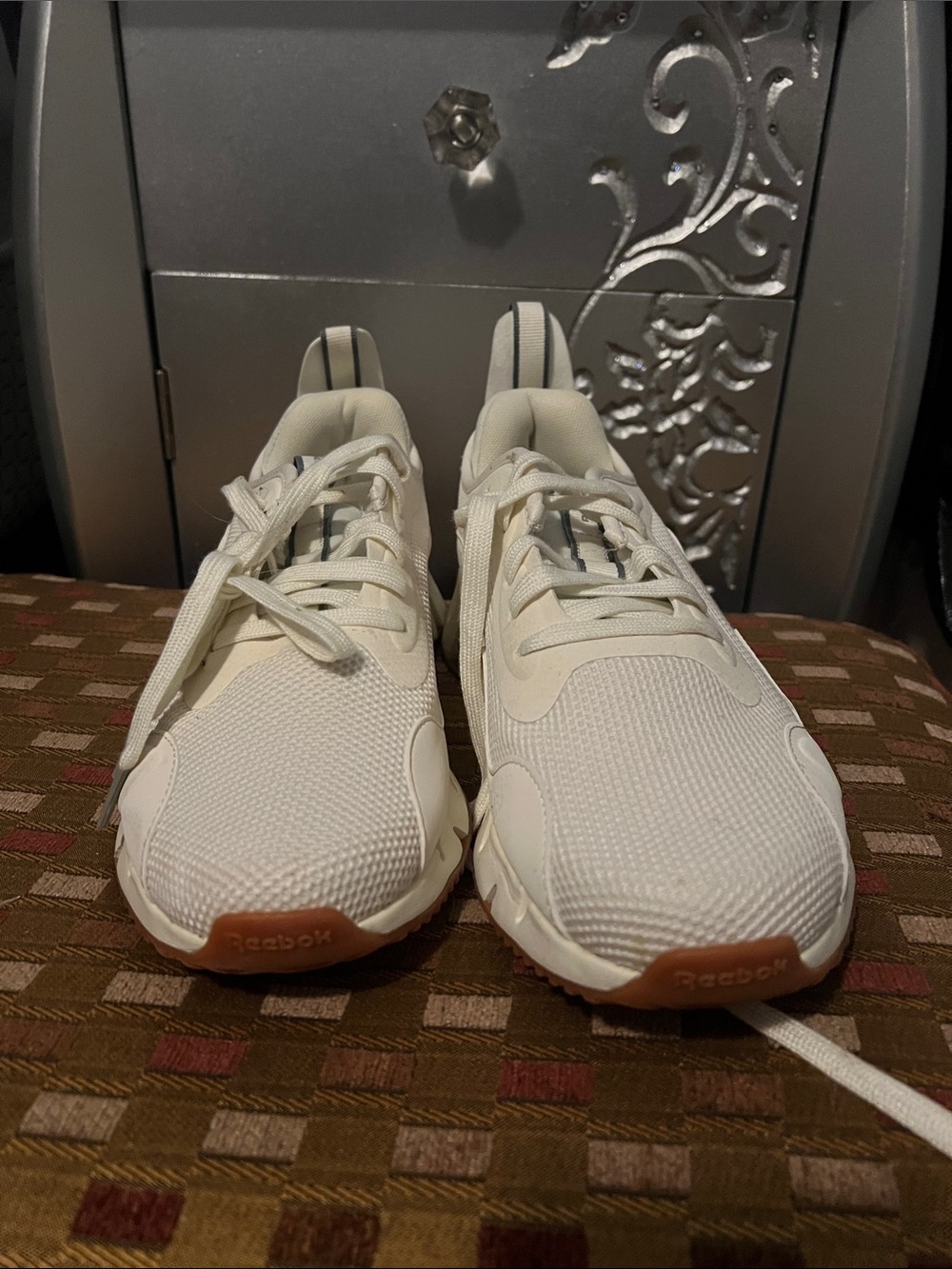 Reebok Off-White Mesh Trainer with Gum Outsole